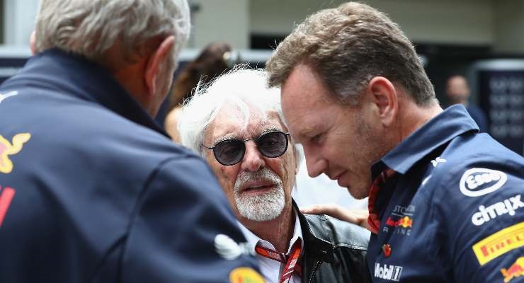 Ecclestone con Christian Horner (Foto di Mark Thompson/Getty Images)