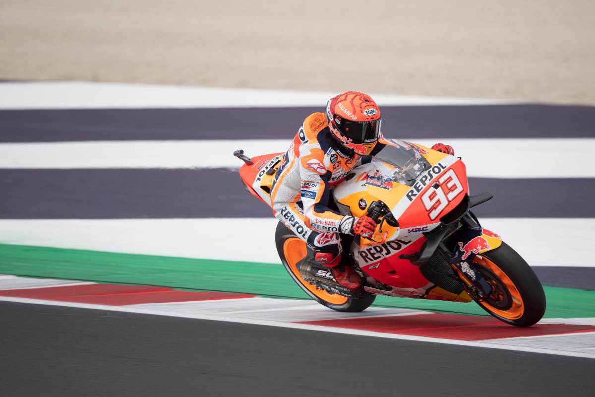 Marc Marquez in pista (Foto di Mirco Lazzari gp/Getty Images)