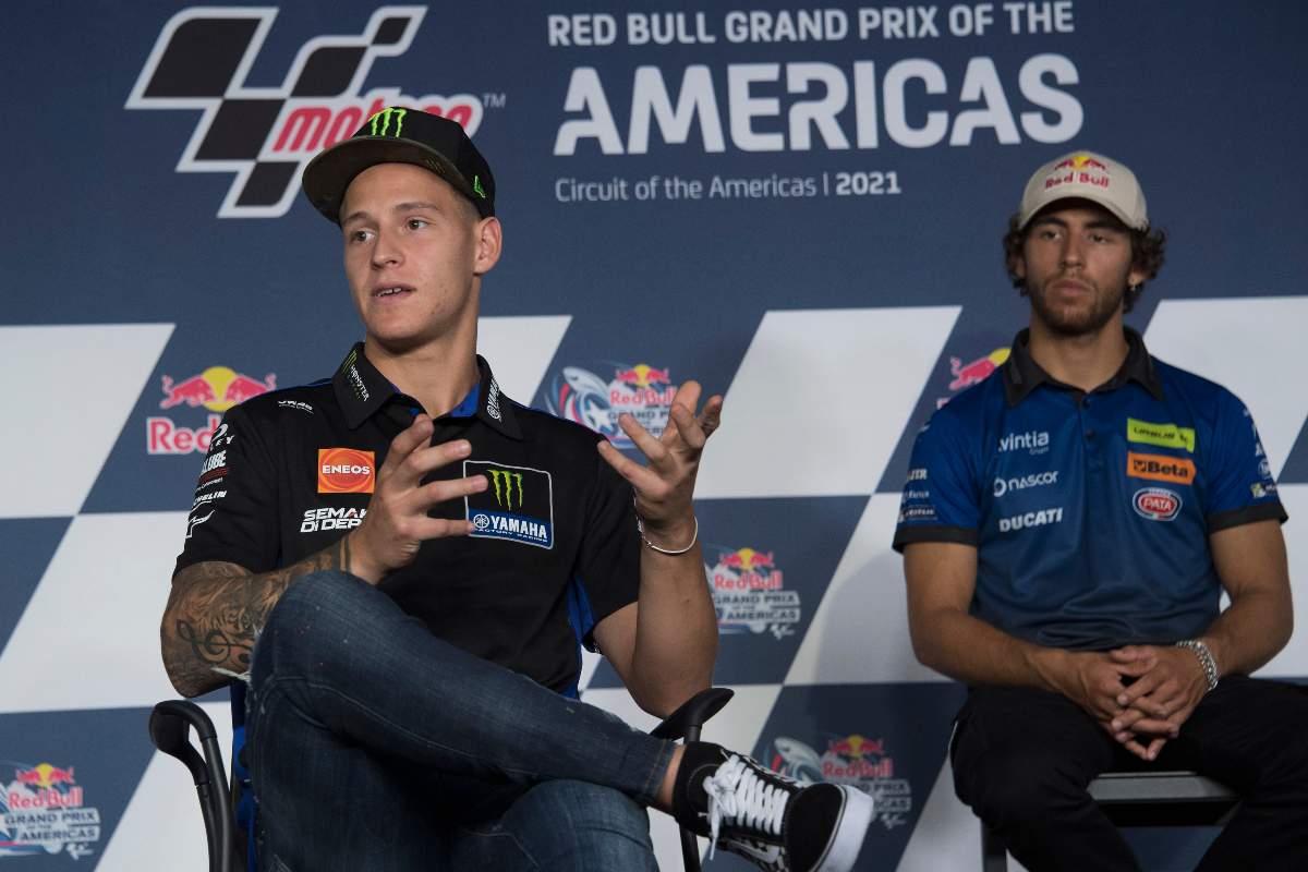 Fabio Quartararo in conferenza stampa (Foto di Mirco Lazzari gp/Getty Images)