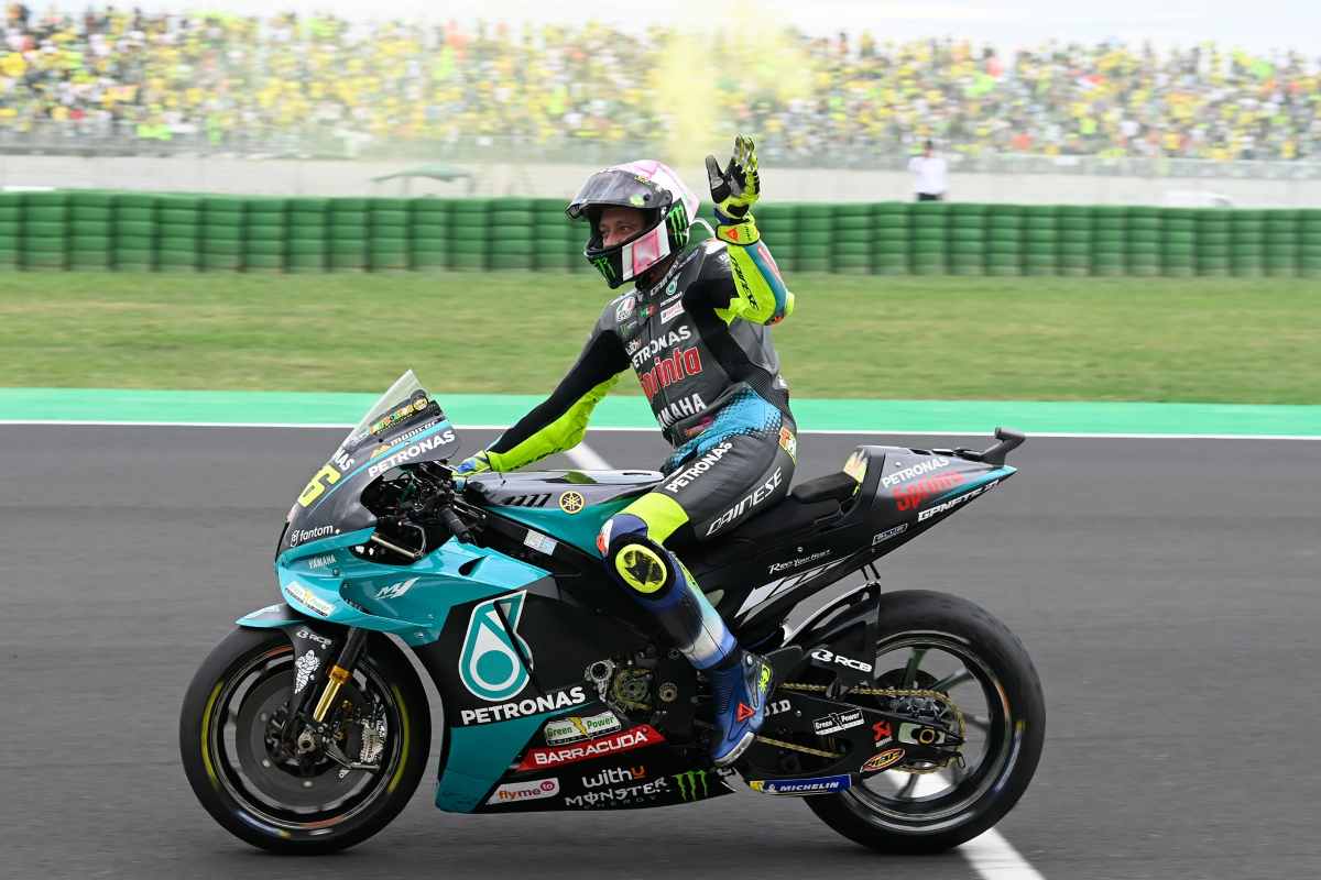 Valentino Rossi durante l'ultimo Gp a Misano (Foto Petronas)