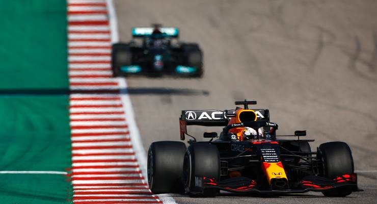 Verstappen ed Hamilton in lotta ad Austin (Foto di Jared C. Tilton/Getty Images)