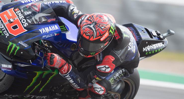 Fabio Quartararo in sella alla Yamaha