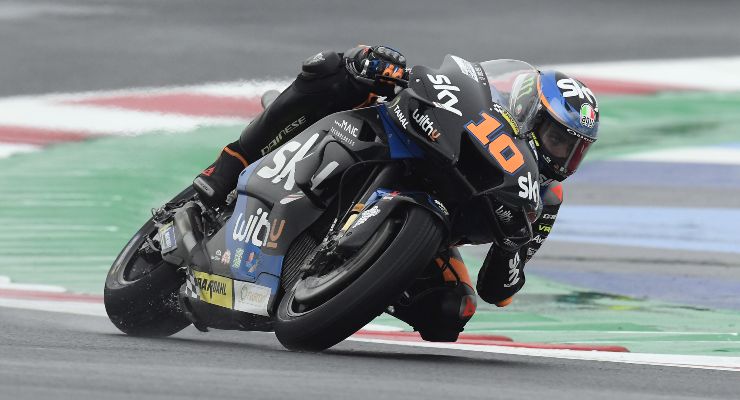 Luca Marini in pista sulla Ducati al Gran Premio dell'Emilia Romagna di MotoGP 2021 a Misano Adriatico
