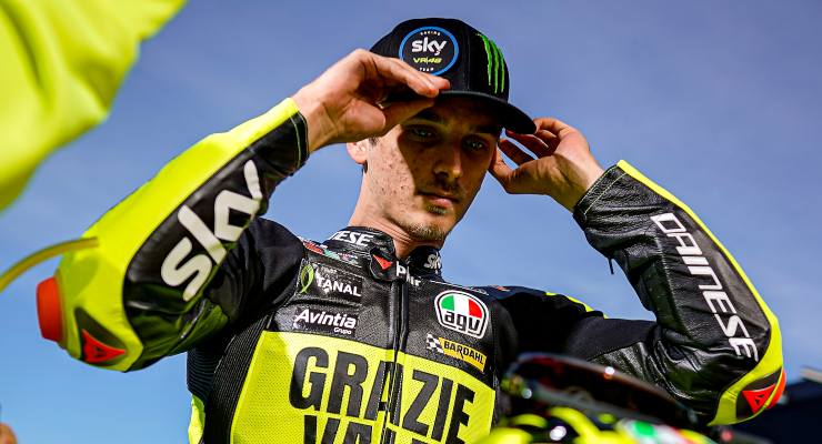 Luca Marini sulla griglia di partenza del Gran Premio dell'Emilia Romagna di MotoGP 2021 a Misano Adriatico