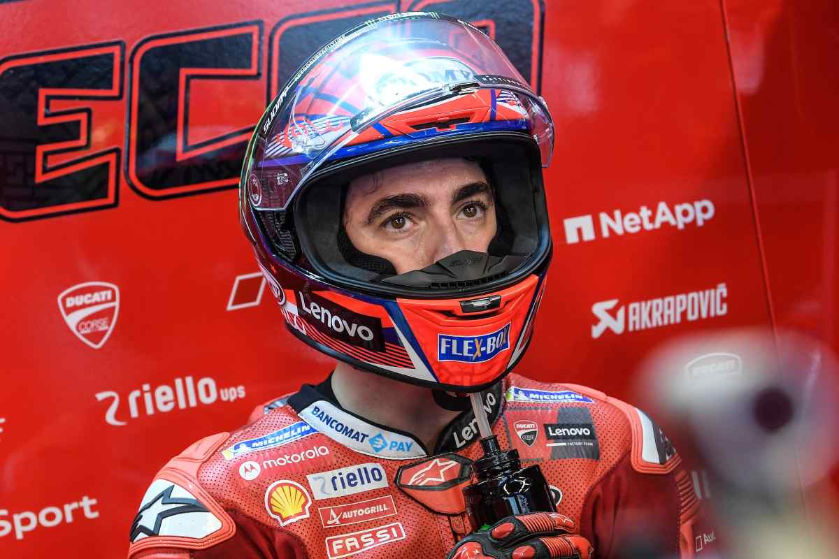 Pecco Bagnaia ai box del Gran Premio delle Americhe di MotoGP 2021 ad Austin