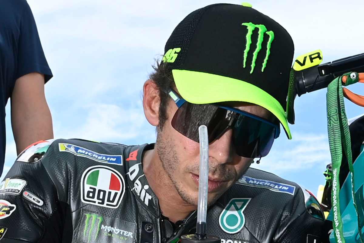 Valentino Rossi sulla griglia di partenza