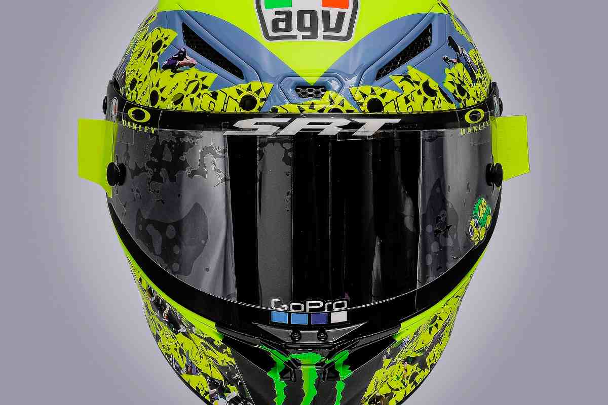 Il casco speciale di Valentino Rossi per l'ultimo Gran Premio a Misano