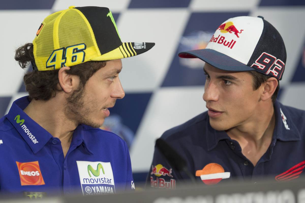 Marc Marquez e Valentino Rossi