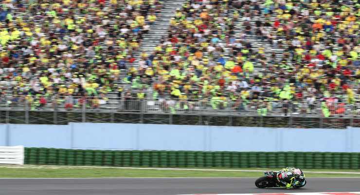 Valentino Rossi davanti ai suoi tifosi a Misano Adriatico