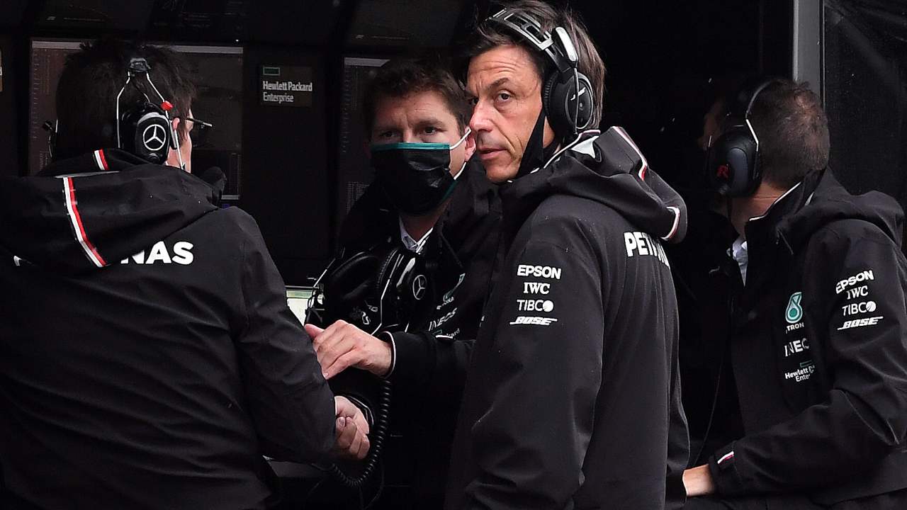 Toto Wolff al muretto Mercedes (Foto Getty Images)