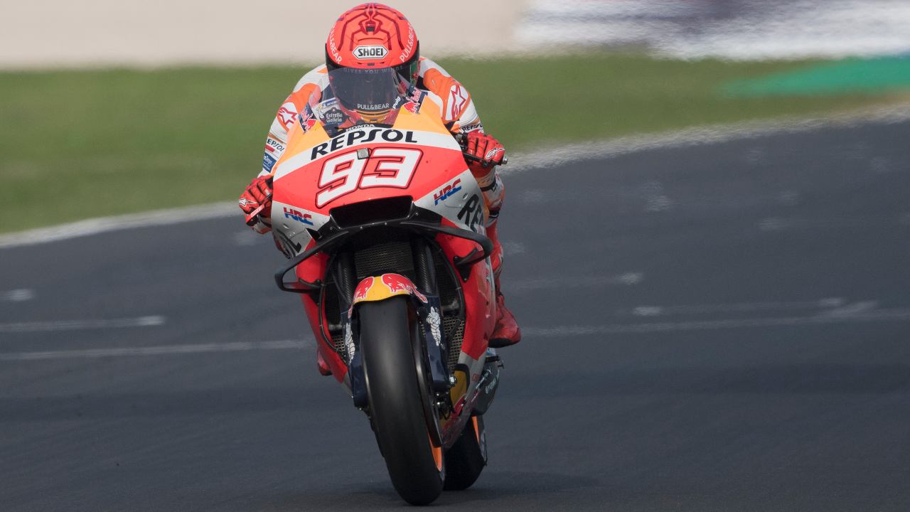 Marc Marquez con la sua Honda (Foto Getty Images)
