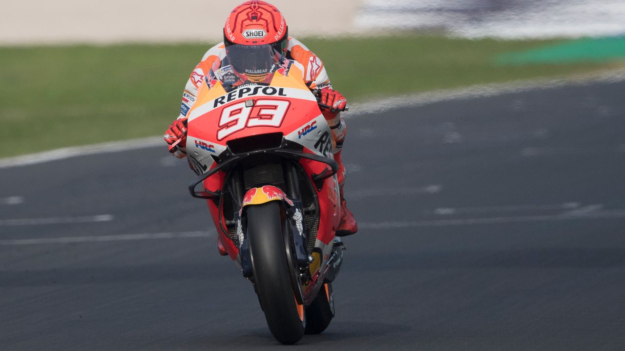 Marc Marquez in pista a Misano (Foto Getty Images)