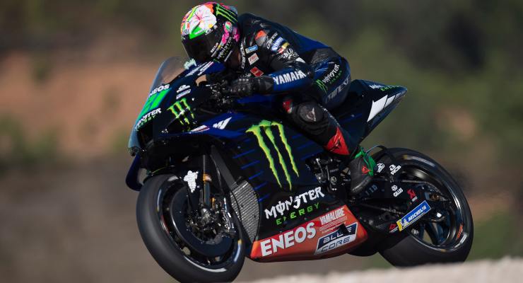 Morbidelli in pista con la Yamaha (Foto Getty Images)