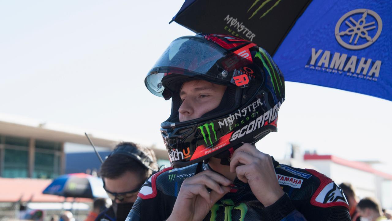 Fabio Quartararo prime della gara di Valencia (Foto Getty Images)