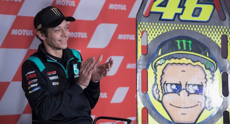 Valentino Rossi all'ultima conferenza (Foto Getty Images)