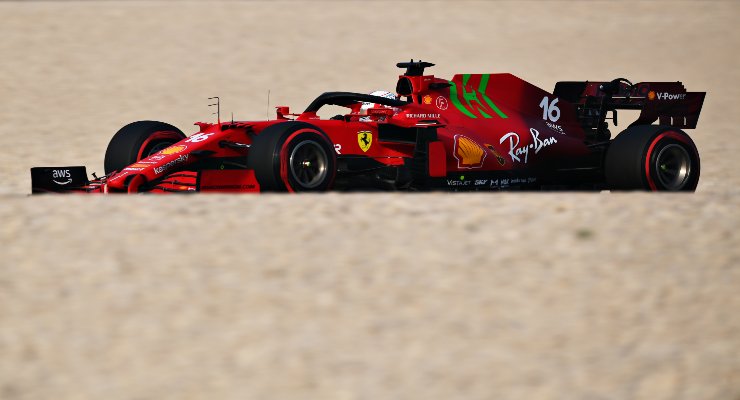 Leclerc durante le libere in Qatar (foto di Clive Mason/Getty Images)