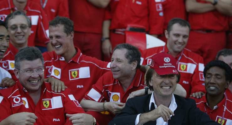 Brawn, Schumacher, Todt, Montezemolo, gli artefici della rinascita Ferrari (Foto di Clive Mason/Getty Images)