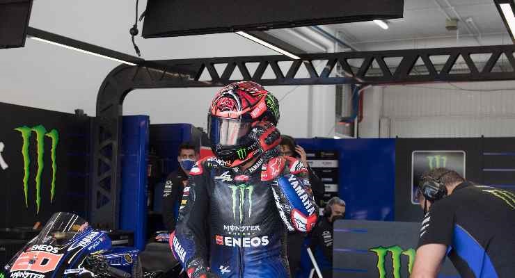 Fabio Quartararo ai box (Foto di Mirco Lazzari gp/Getty Images)