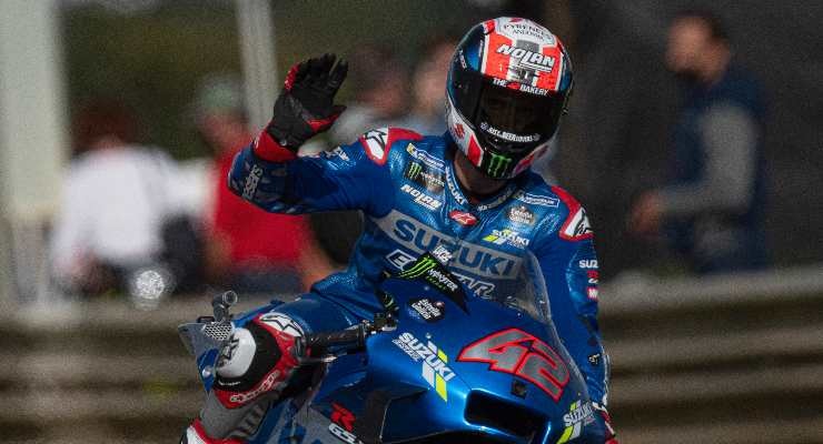 Rins sulla sua Suzuki numero 42 (foto di Mirco Lazzari gp/Getty Images)