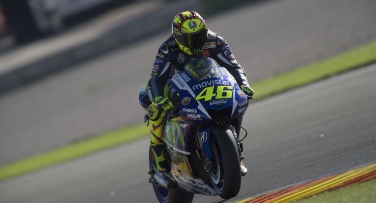 Rossi a Valencia nel 2015 (Foto di Mirco Lazzari gp/Getty Images)