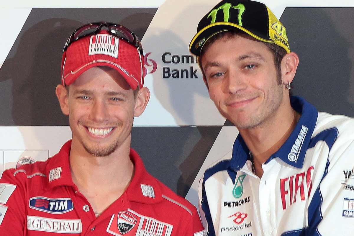 Valentino Rossi e Casey Stoner (LaPresse)