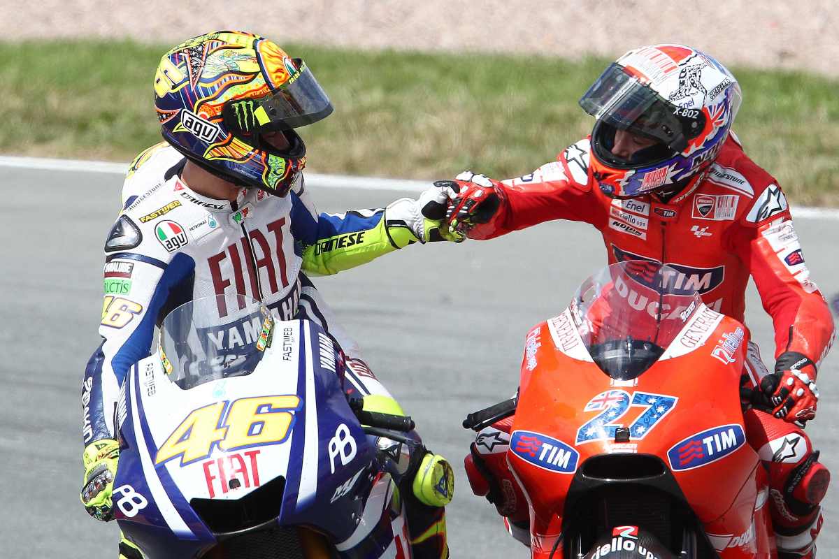 Valentino Rossi e Casey Stoner (LaPresse)