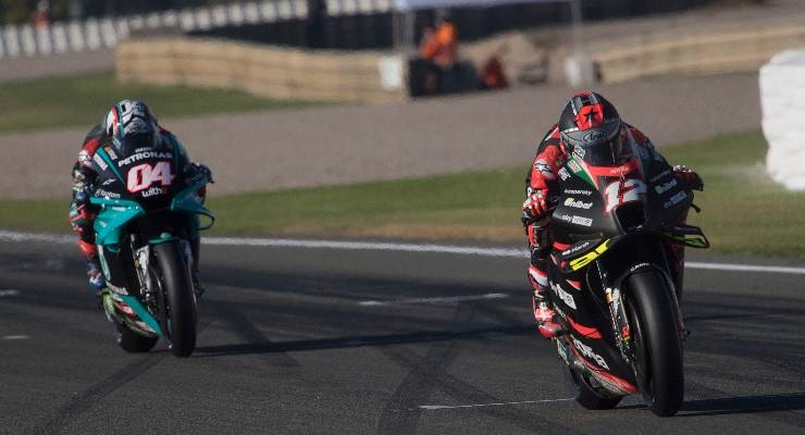 Vinales precede Dovizioso a Valencia (foto di Mirco Lazzari gp/Getty Images)