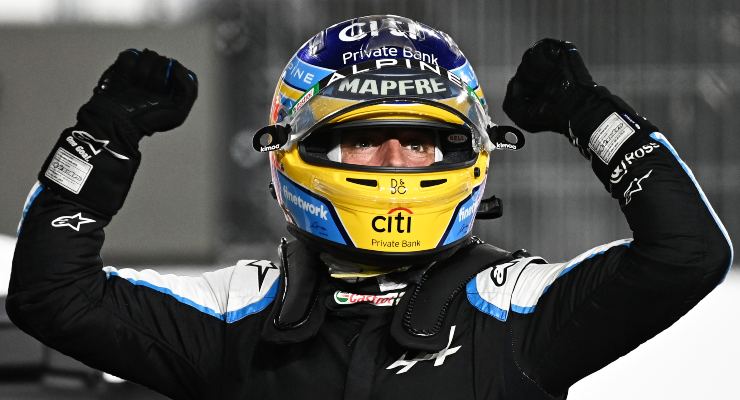 Fernando Alonso al termine del Gran Premio del Qatar di F1 2021 a Losail