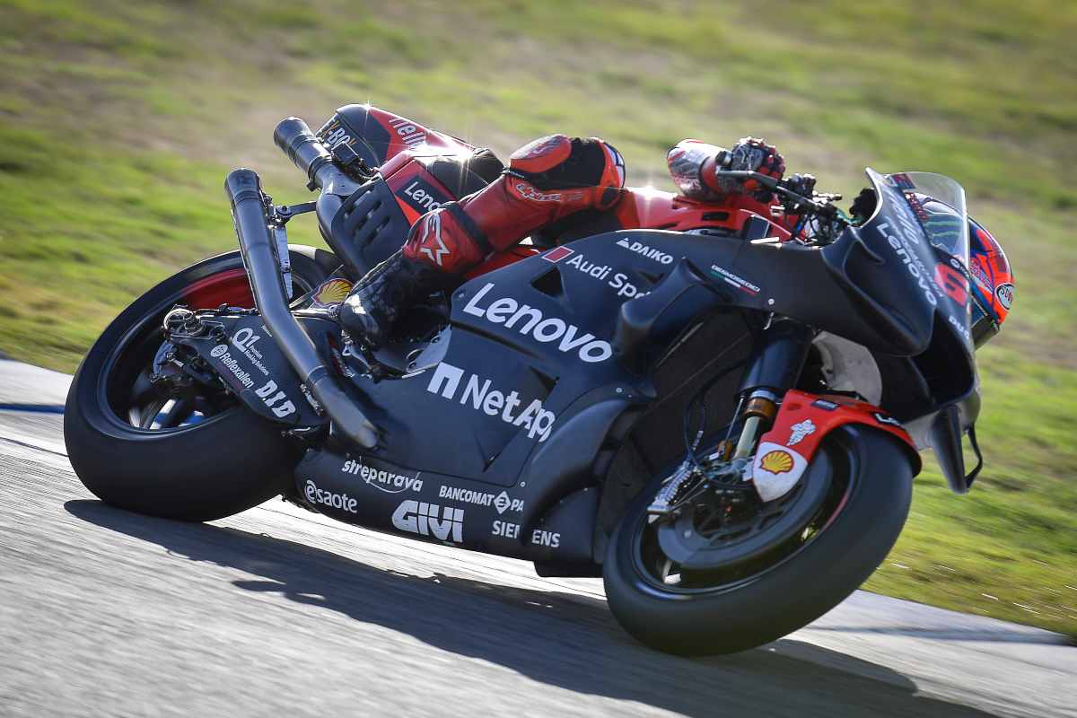 Pecco Bagnaia sulla Ducati nei test MotoGP a Jerez