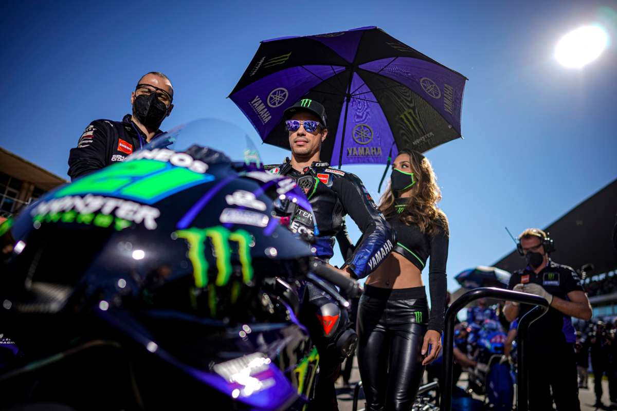 Franco Morbidelli sulla griglia di partenza del Gran Premio dell'Algarve di MotoGP 2021 a Portimao