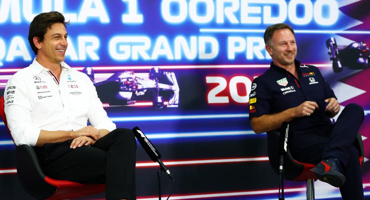 Toto Wolff e Christian Horner nella conferenza stampa alla vigilia del Gran Premio del Qatar di F1 2021 a Losail