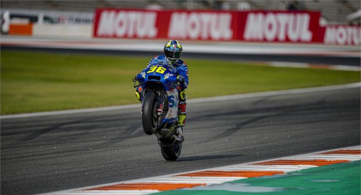 Joan Mir in pista al Gran Premio di Valencia di MotoGP 2021