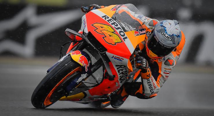 Pol Espargarò in pista sulla Honda al Gran Premio di Valencia di MotoGP 2021