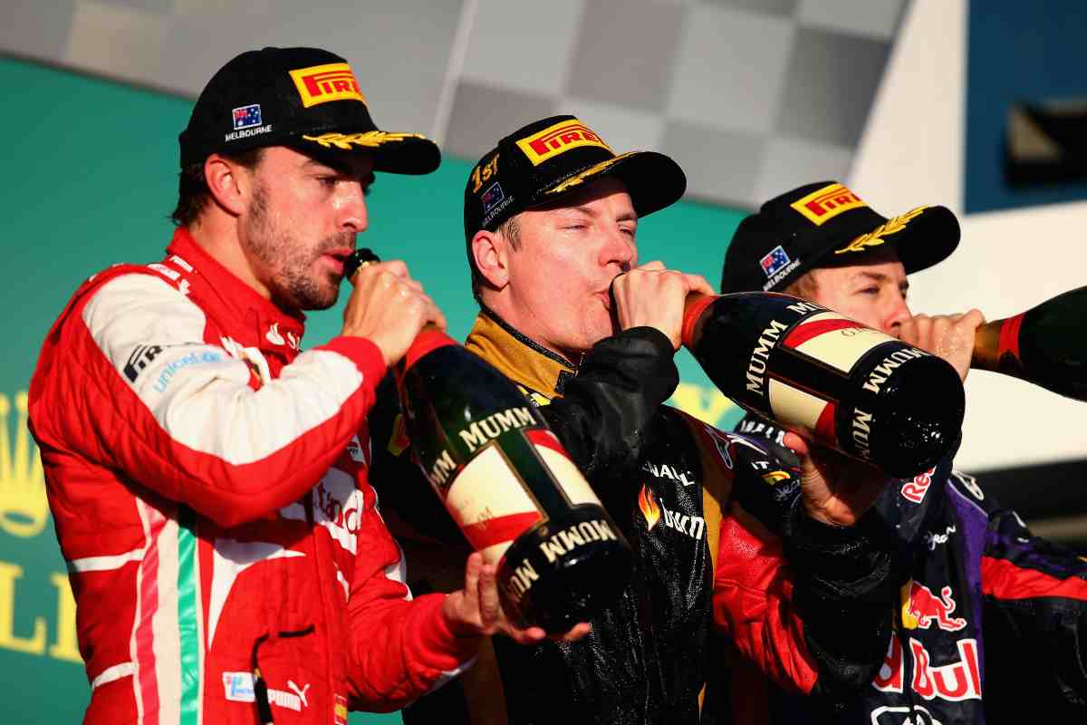 Alonso, Raikkonen e Vettel (GettyImages)