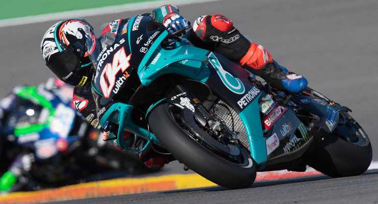 Dovizioso con la Yamaha Petronas (foto di Mirco Lazzari gp/Getty Images)