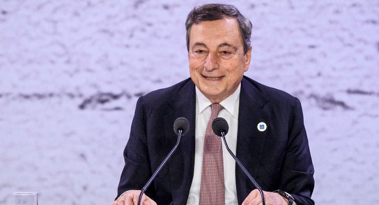 Il presidente del Consiglio Mario Draghi (foto di Antonio Masiello/Getty Images)
