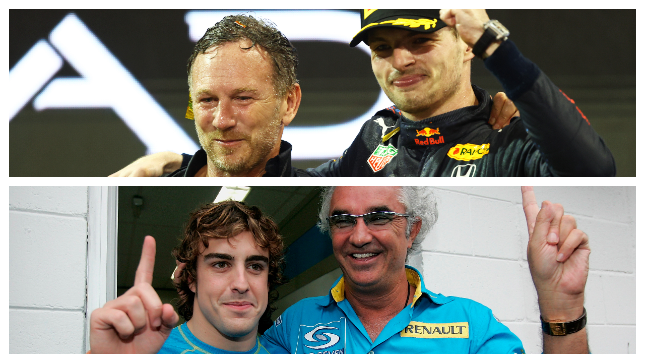 Horner e Verstappen esultano come Briatore e Alonso (Foto Getty Images)