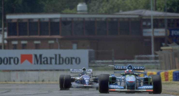 Schumacher e Hill nel 1994 (Mandatory Credit: Pascal Rondeau/Allsport)