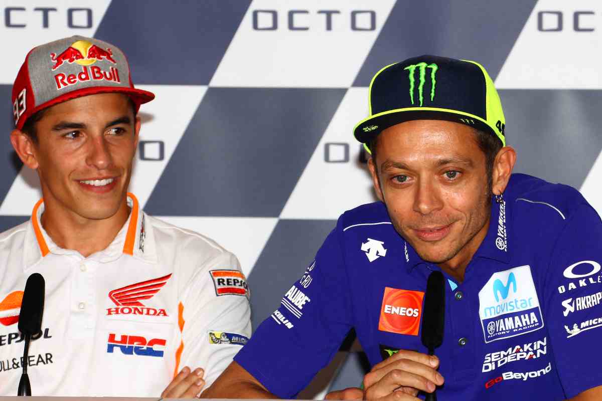 Marc Marquez e Valentino Rossi (LaPresse)