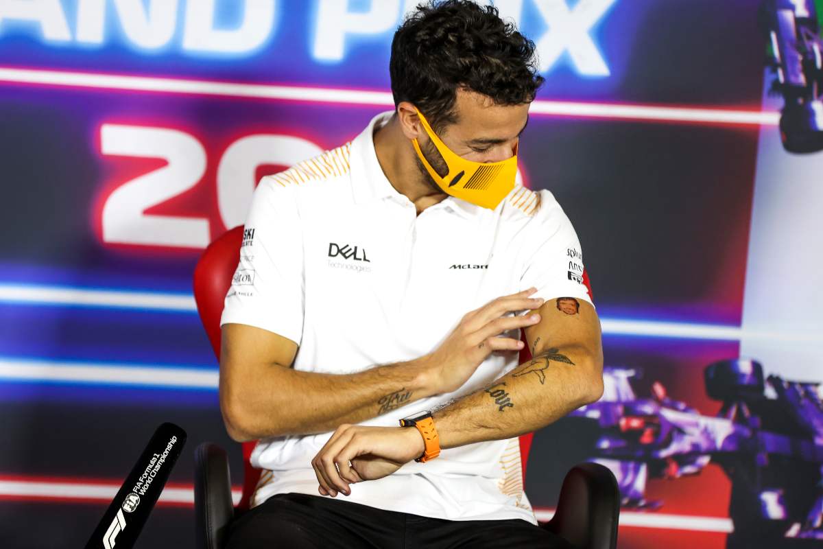 Daniel Ricciardo in conferenza stampa (foto di Antonin Vincent - Pool/Getty Images)