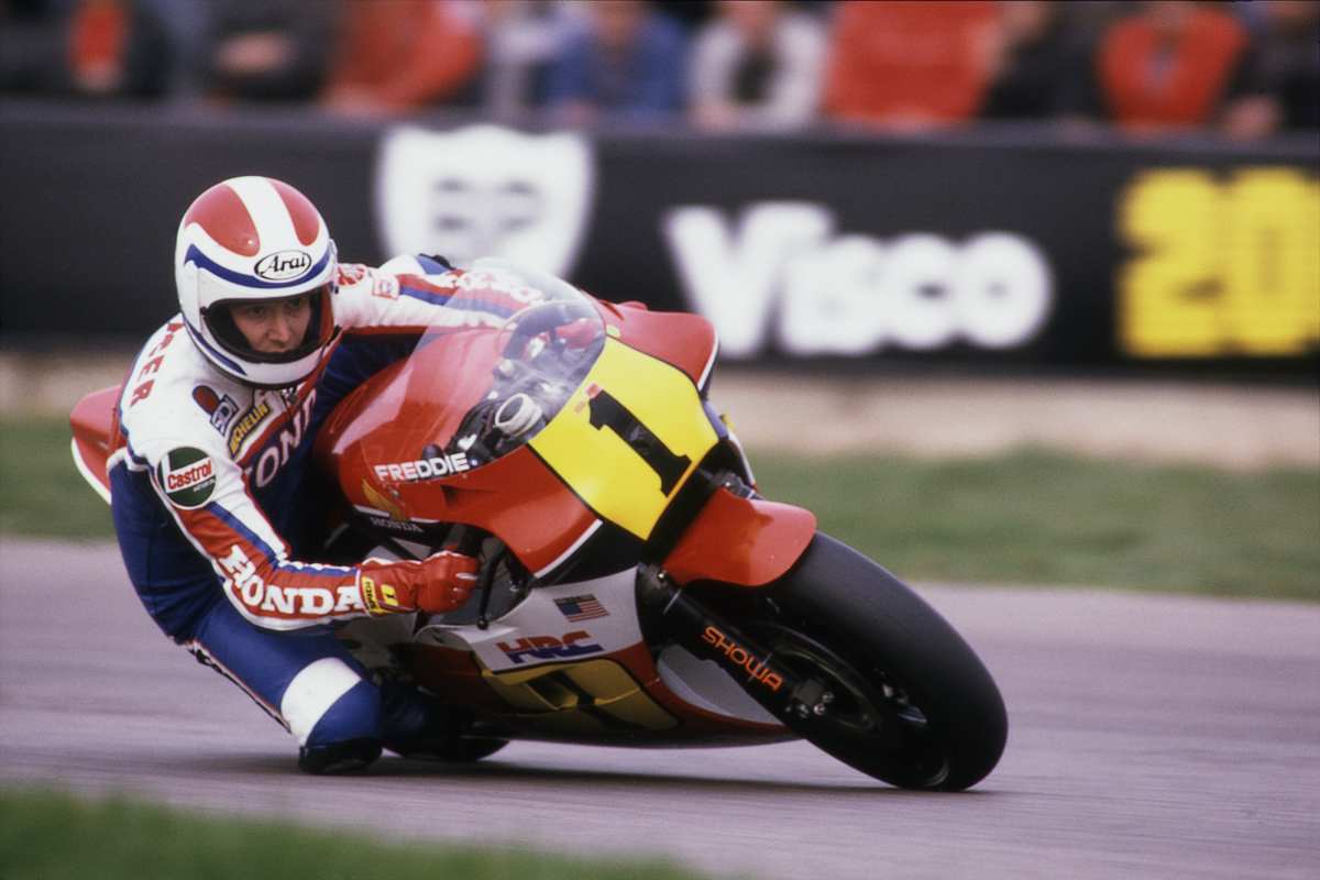 Freddie Spencer nel 1984 (foto di Mike Powell/Getty Images)