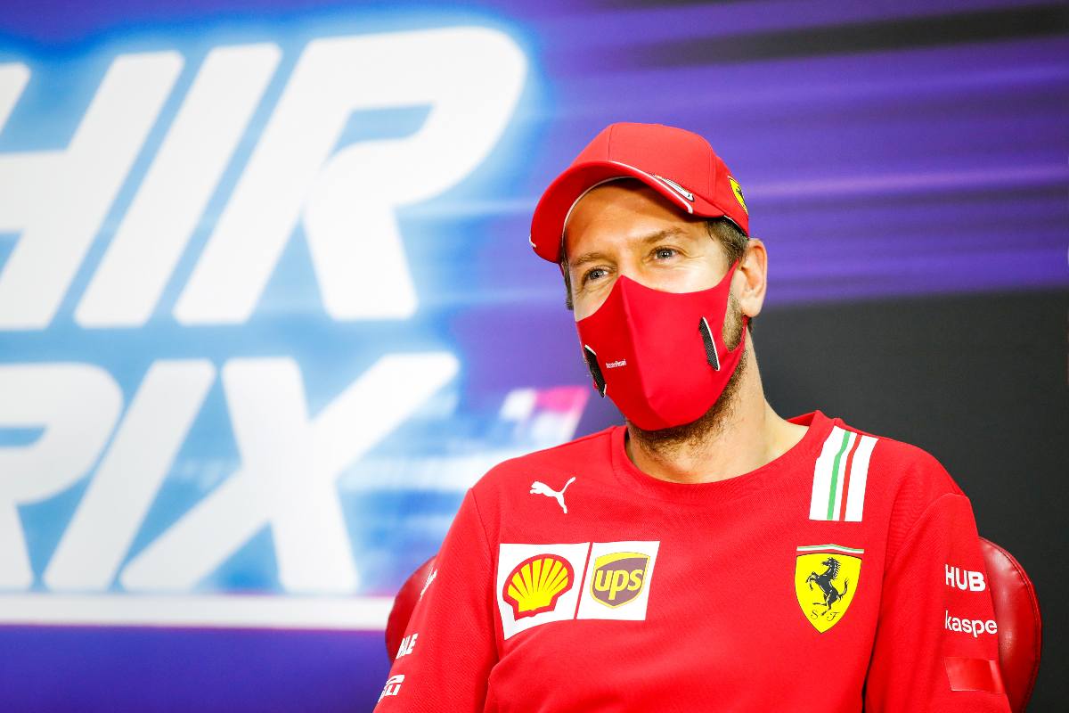 Sebastian Vettel nel 2020 con la Ferrari (foto di Florent Gooden - Pool/Getty Images)