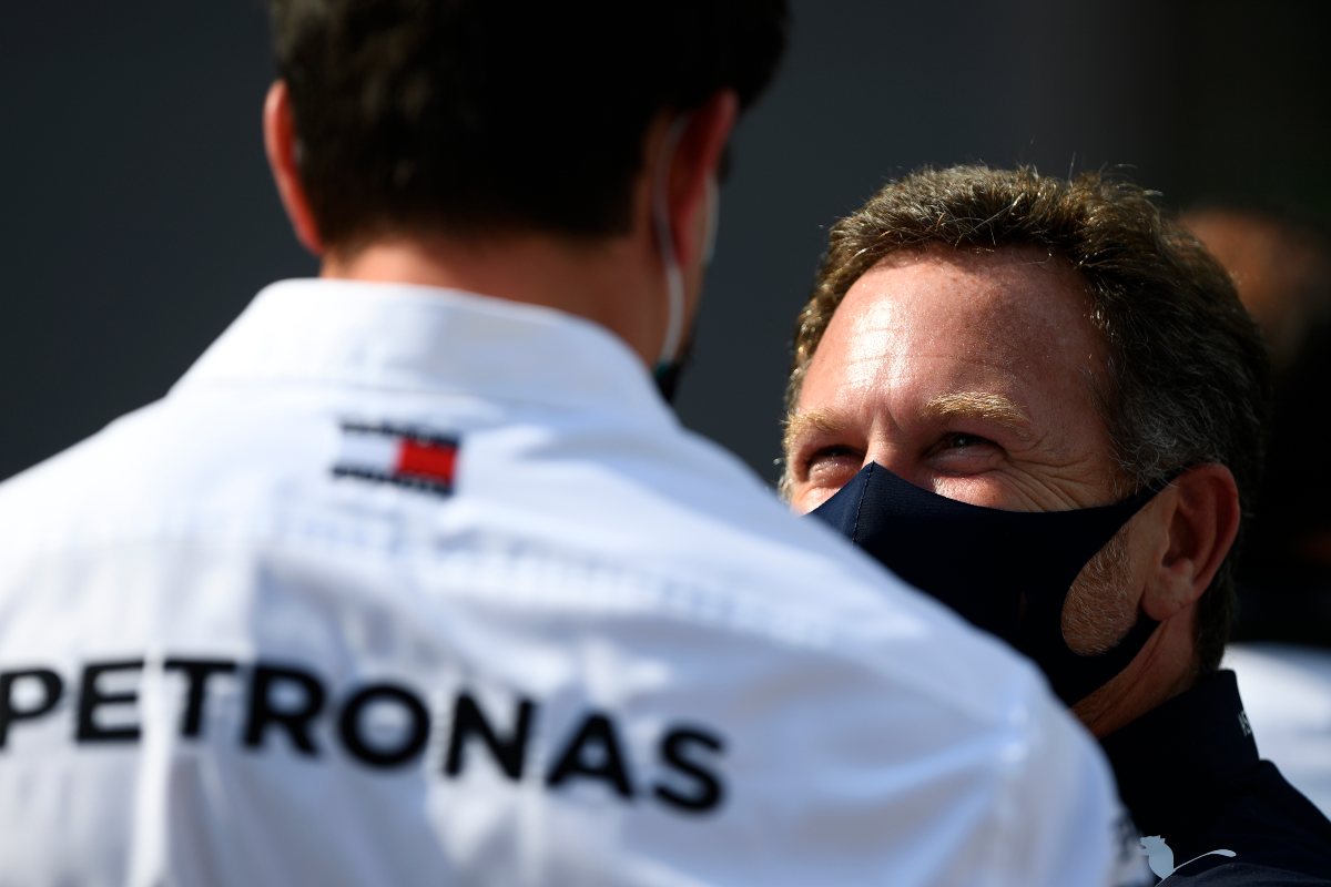 Il team principal della Red Bull, Christian Horner, e quello della Mercedes, Toto Wolff