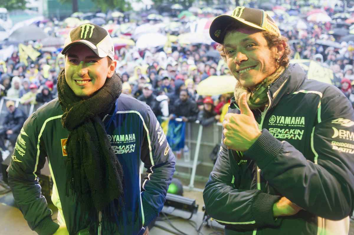 Jorge Lorenzo e Valentino Rossi quando erano compagni di squadra alla Yamaha