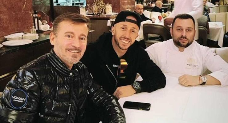 Max Biaggi a cena al ristorante Rampoldi di Montecarlo con Tony Cairoli e lo Chef Antonio Salvatore