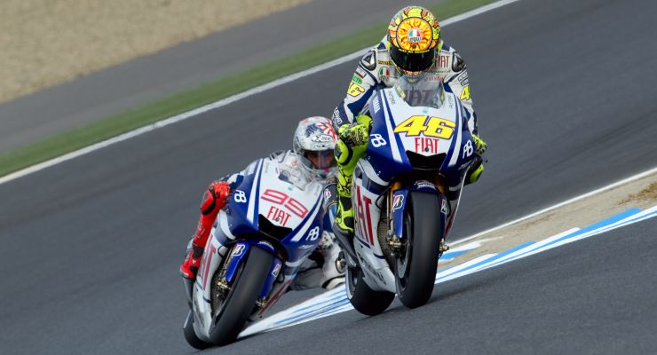 Jorge Lorenzo e Valentino Rossi quando erano compagni di squadra alla Yamaha