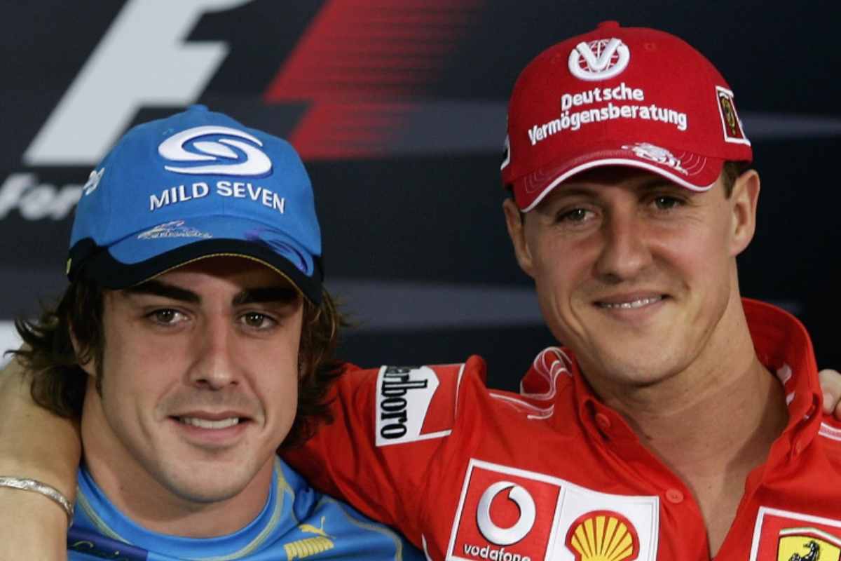 F1 Fernando Alonso e Michael Schumacher (GettyImages)