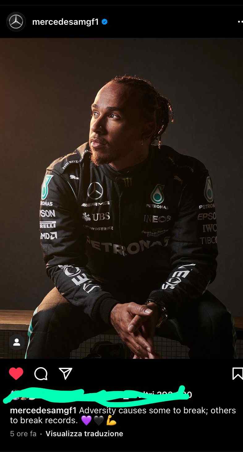 F1 Lewis Hamilton (Instagram)