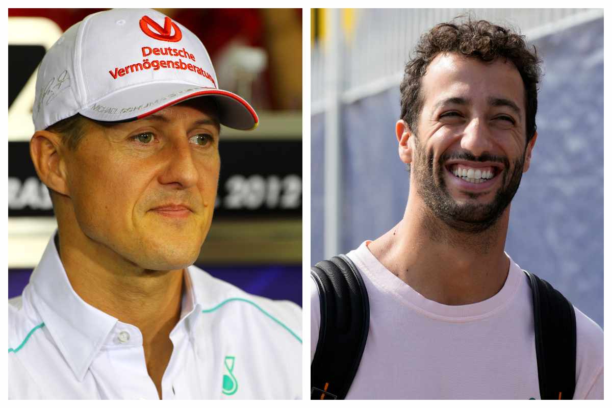 Michael Schumacher e Daniel Ricciardo (LaPresse)