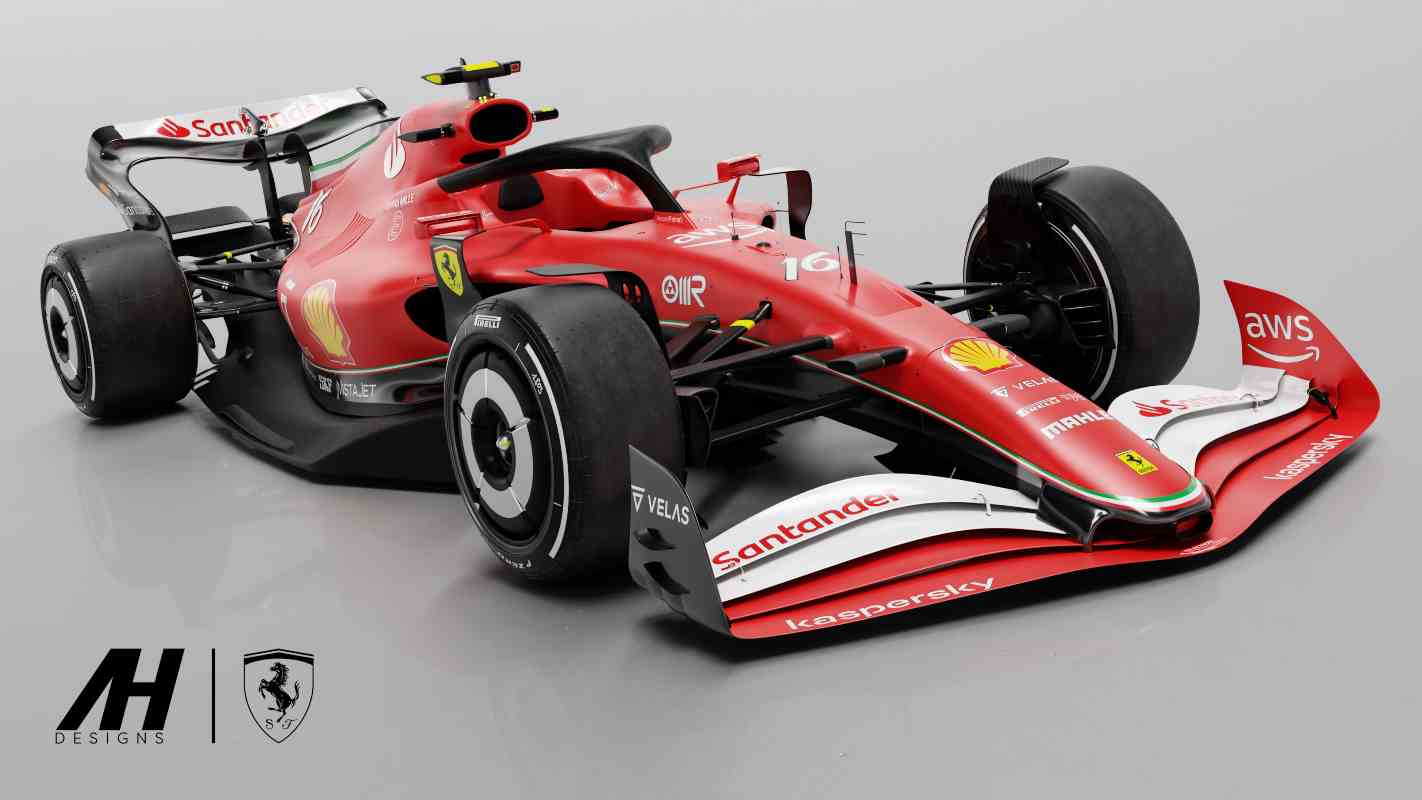 Rendering Ferrari F1-75 (Adrian Design Twitter)